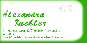 alexandra kuchler business card